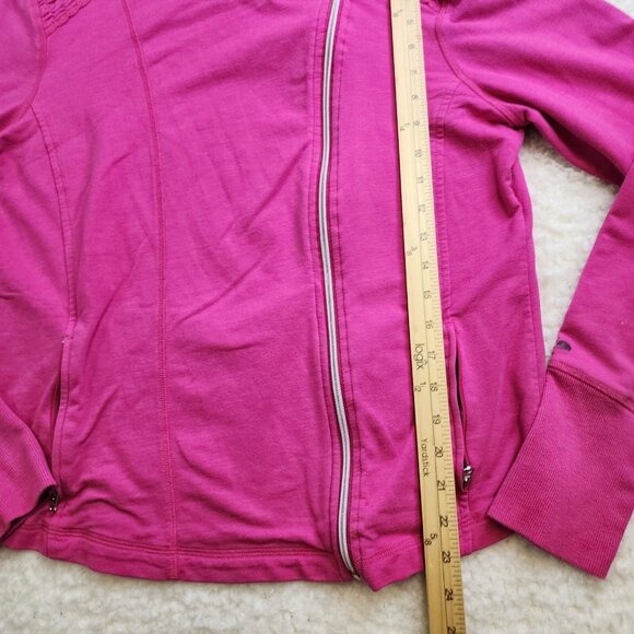Champion Moto Hoodie Sweatshirt XL Bright Pink Thumbhole Full Zip Pockets Active - Picture 2 of 10